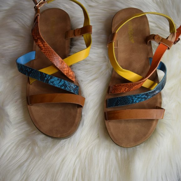 Bamboo Multi Snake Skin Sandals - Picture 2 of 4